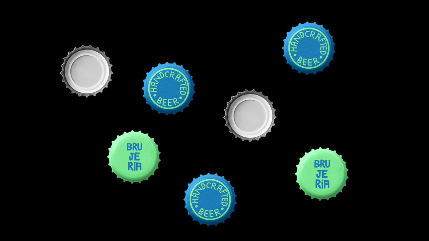Beer caps designs for a handcrafted beer