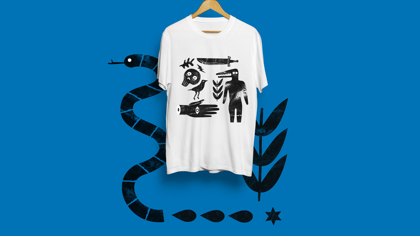 T-shirts and merchandise design for a handcrafted beer