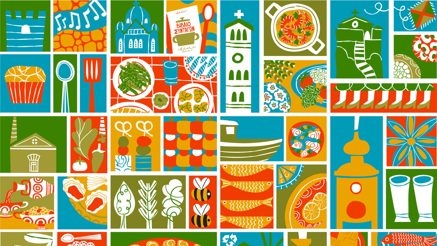 Illustrations for the gastronomic festival of Lesvos Food Fest