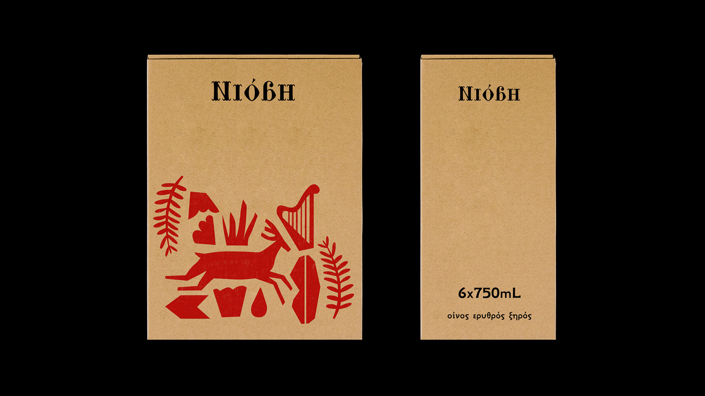 Cardboard design for Niobe wine