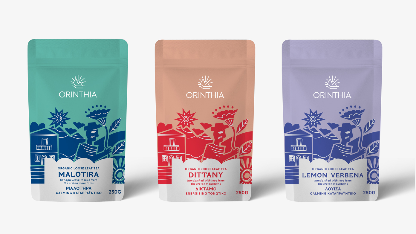 Organic tea series in a packaging of 250g